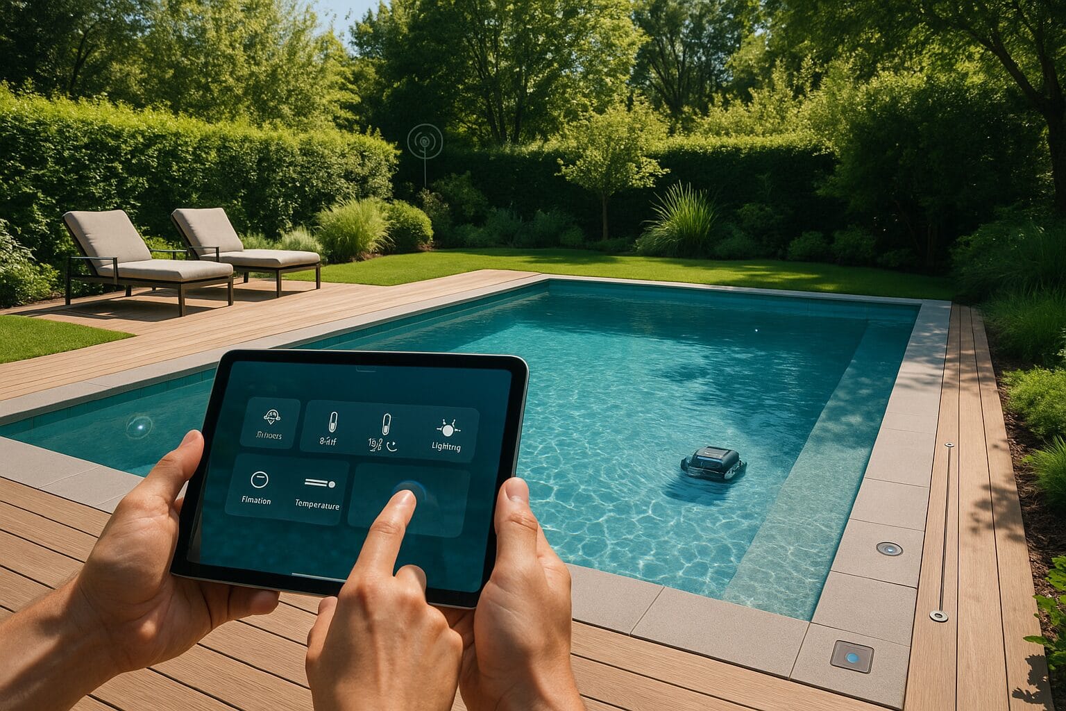 La domotique de piscine : gestion simplifiée et confort optimal 3 Automatisation piscine - tableau de contrôle