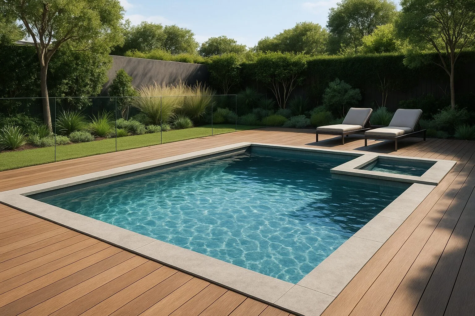 Piscine enterrée : construction, personnalisation et devis 2 Piscine enterrée - vue design